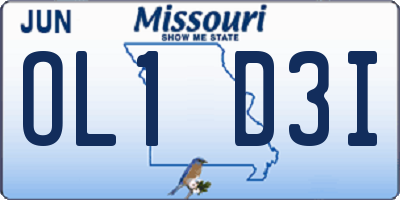 MO license plate OL1D3I
