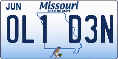 MO license plate OL1D3N