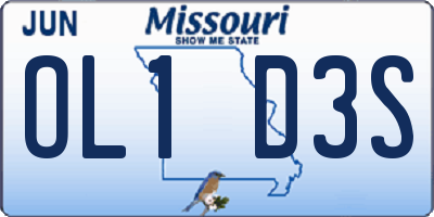 MO license plate OL1D3S