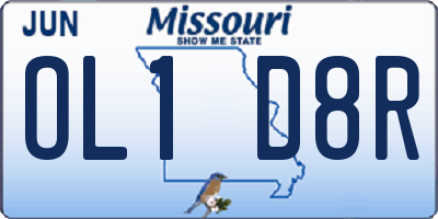 MO license plate OL1D8R