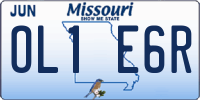 MO license plate OL1E6R