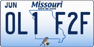 MO license plate OL1F2F