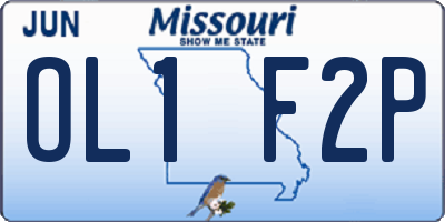 MO license plate OL1F2P