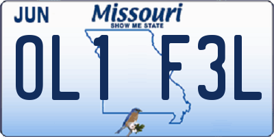 MO license plate OL1F3L
