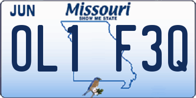 MO license plate OL1F3Q