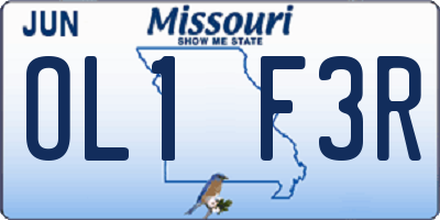 MO license plate OL1F3R