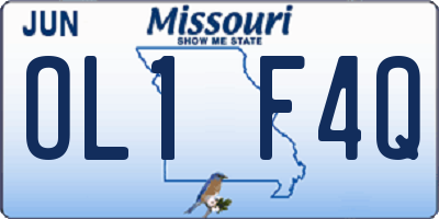 MO license plate OL1F4Q