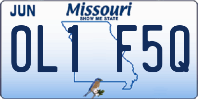 MO license plate OL1F5Q