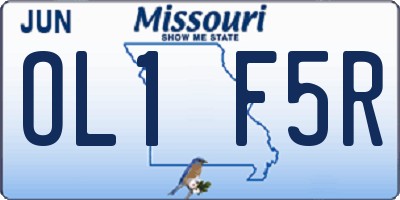 MO license plate OL1F5R