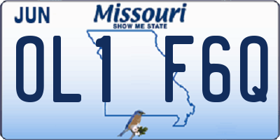 MO license plate OL1F6Q