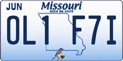 MO license plate OL1F7I