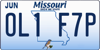 MO license plate OL1F7P