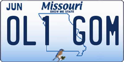 MO license plate OL1G0M