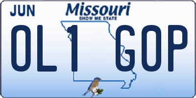 MO license plate OL1G0P