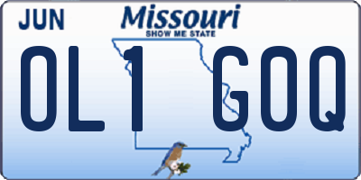 MO license plate OL1G0Q