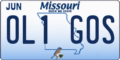 MO license plate OL1G0S