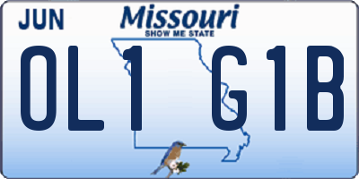 MO license plate OL1G1B
