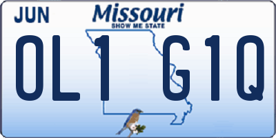 MO license plate OL1G1Q