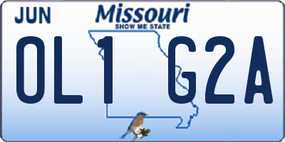 MO license plate OL1G2A
