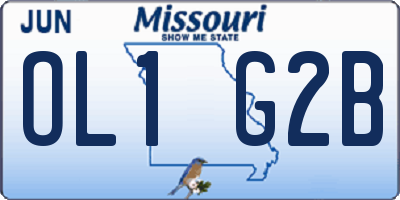 MO license plate OL1G2B