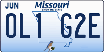 MO license plate OL1G2E
