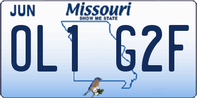 MO license plate OL1G2F