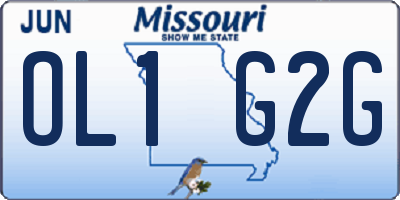 MO license plate OL1G2G