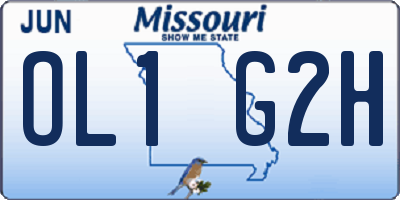 MO license plate OL1G2H