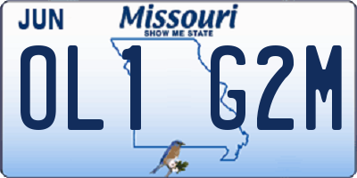 MO license plate OL1G2M
