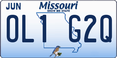 MO license plate OL1G2Q