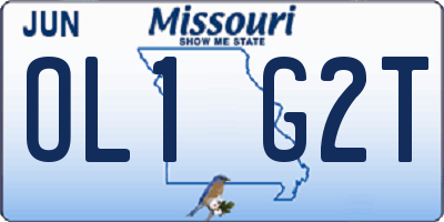 MO license plate OL1G2T