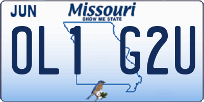MO license plate OL1G2U