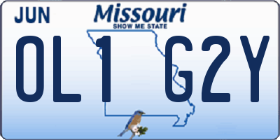 MO license plate OL1G2Y