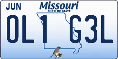 MO license plate OL1G3L