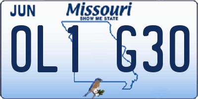 MO license plate OL1G3O