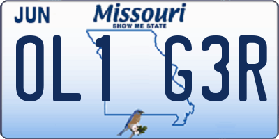 MO license plate OL1G3R