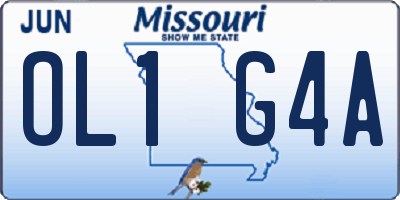 MO license plate OL1G4A