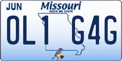MO license plate OL1G4G
