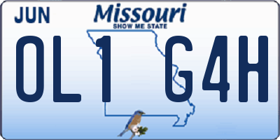 MO license plate OL1G4H