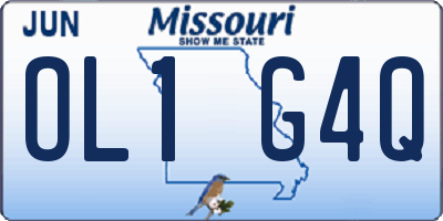MO license plate OL1G4Q