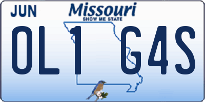 MO license plate OL1G4S