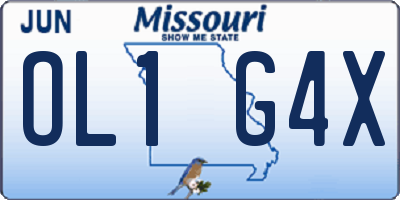 MO license plate OL1G4X