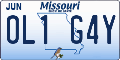 MO license plate OL1G4Y