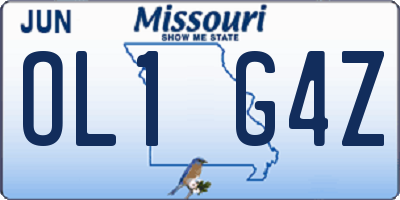 MO license plate OL1G4Z