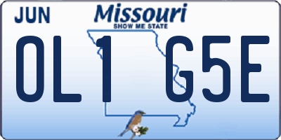 MO license plate OL1G5E