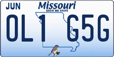 MO license plate OL1G5G
