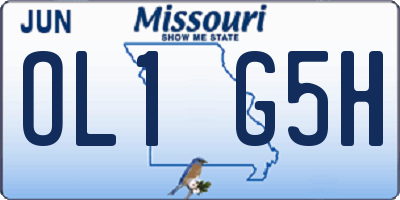 MO license plate OL1G5H