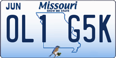 MO license plate OL1G5K