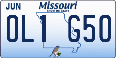 MO license plate OL1G5O