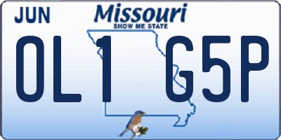 MO license plate OL1G5P